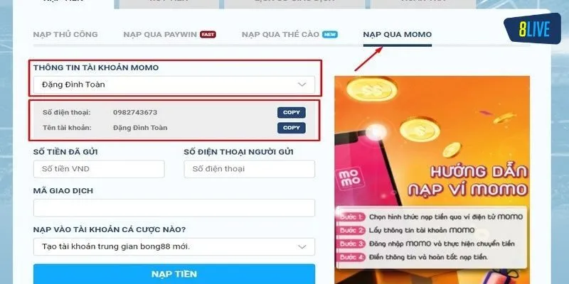 Nạp tiền bằng quét mã QR rất nhanh